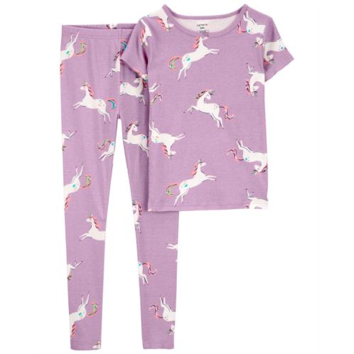 Carters Purple Kid 2-Piece Unicorn 100% Snug Fit Cotton Pajamas