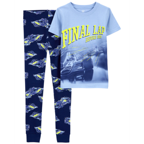 Carters Navy Kid 2-Piece Racing 100% Snug Fit Cotton Pajamas