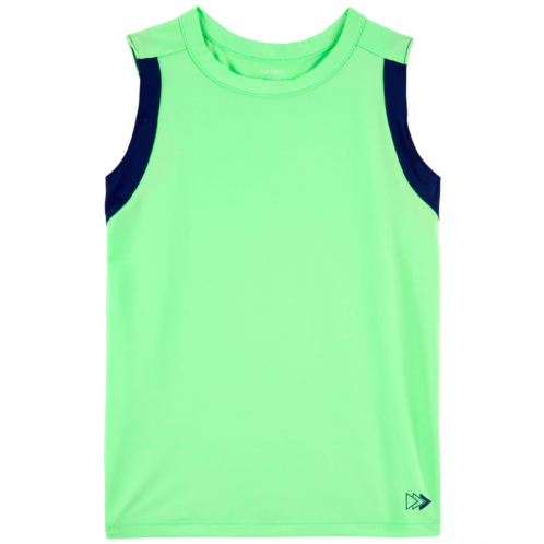 Carters Green Kid Active Tank In BeCool Fabric