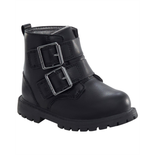 Carters Black Toddler Buckle Boots