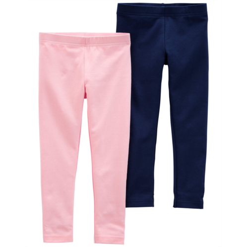 Carters Pink Toddler 2-Pack Pink & Navy Leggings