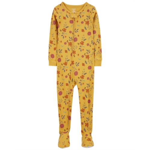 Carters Multi Toddler 1-Piece Floral 100% Snug Fit Cotton Footie Pajamas