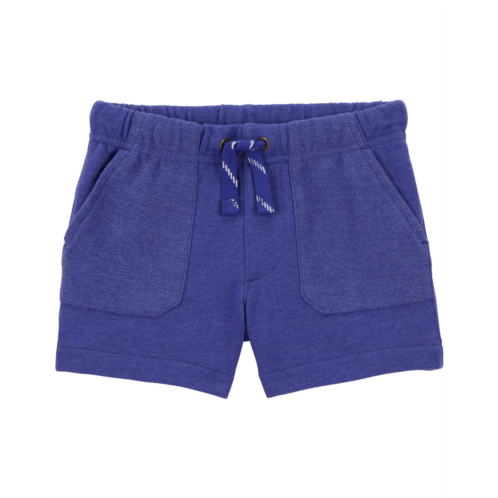Carters Blue Toddler Pull-On Reverse Pockets French Terry Shorts