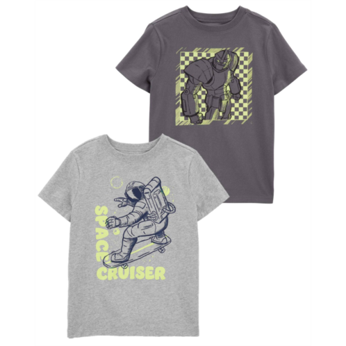 Carters Multi Kid 2-Pack Space & Robot Graphic Tees