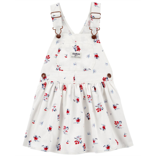 Carters White Toddler Floral Print Jumper Dress