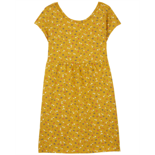 Carters Yellow Kid Floral Jersey Dress