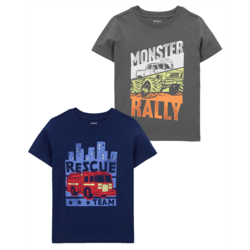 Carters Multi Toddler 2-Pack Truck Graphic Tees