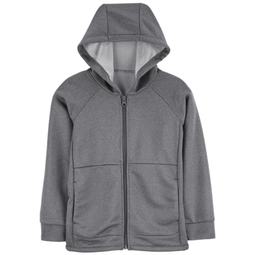 Carters Grey Kid Hooded Zip Jacket In Unstoppable French Terry