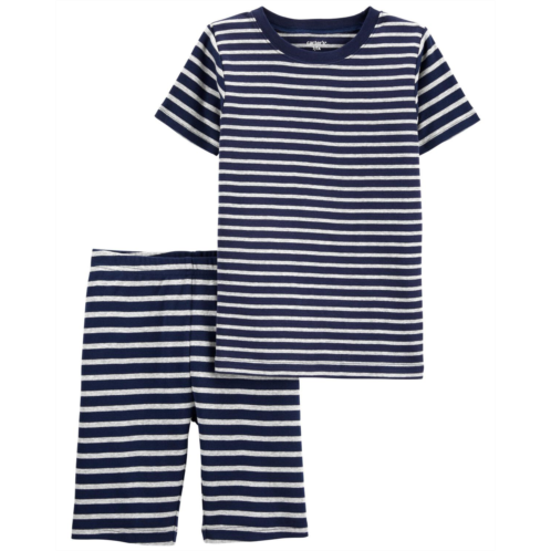 Carters Navy Kid 2-Piece Striped 100% Snug Fit Cotton Pajamas