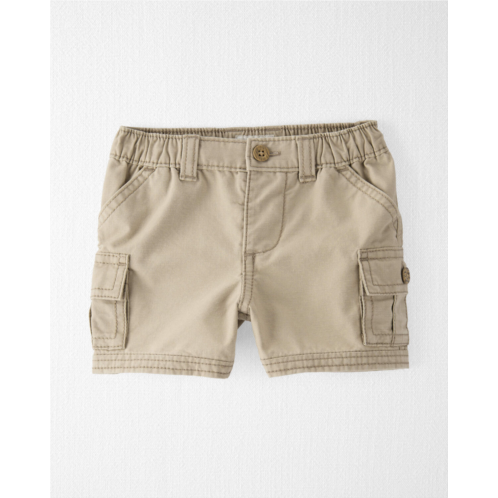 Carters Tan Baby Organic Cotton Cargo Shorts