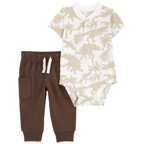 Carters Multi Baby 2-Piece Dinosaur Bodysuit Pant Set