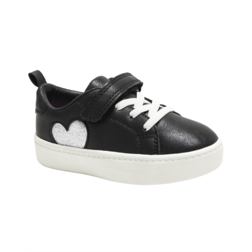Carters Black Toddler Heart Sneakers