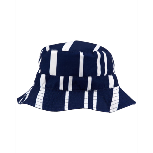 Carters Navy/White Toddler Striped Reversible Swim Bucket Hat