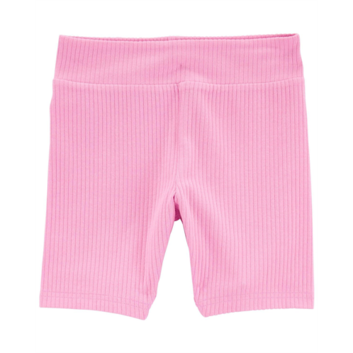 Carters Pink Kid High Rise Ribbed Bike Shorts