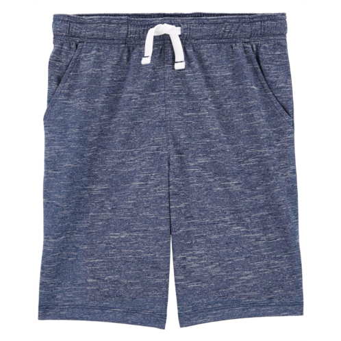 Carters Navy Kid Athletic Shorts In BeCool Fabric