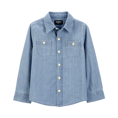 Carters Blue Toddler Chambray Button-Front Shirt