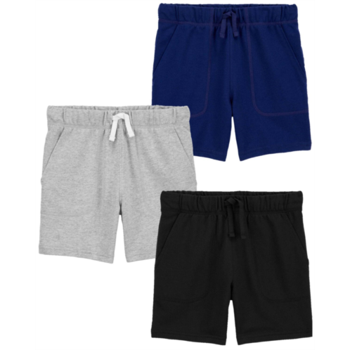 Carters Multi Kid 3-Pack Pull-On Cotton Shorts