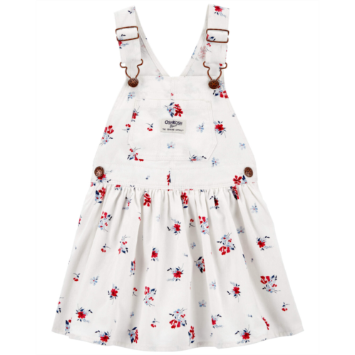 Carters White Baby Floral Print Jumper Dress