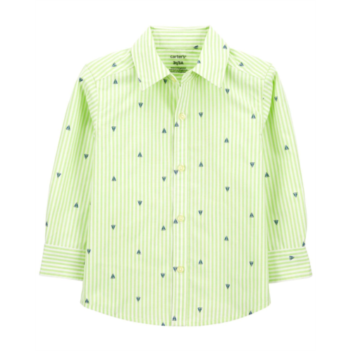 Carters Green Toddler Sailboat Button-Down Shirt