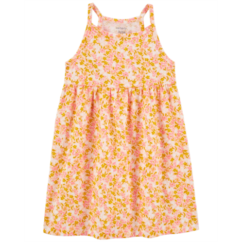Carters Orange Toddler Floral Tank Dress