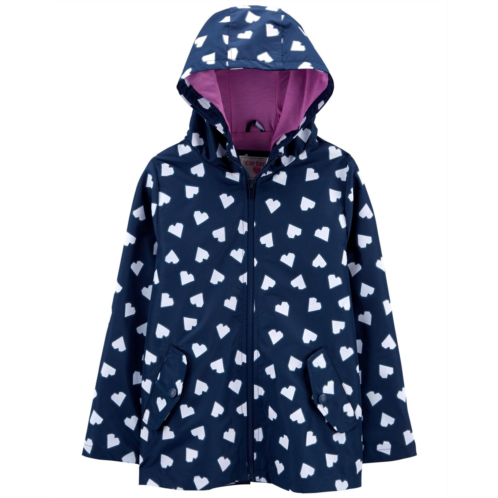 Carters Heart Color Changing Kid Heart Color-Changing Rain Jacket