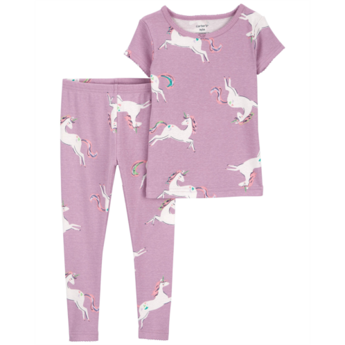 Carters Purple Baby 2-Piece Unicorn 100% Snug Fit Cotton Pajamas