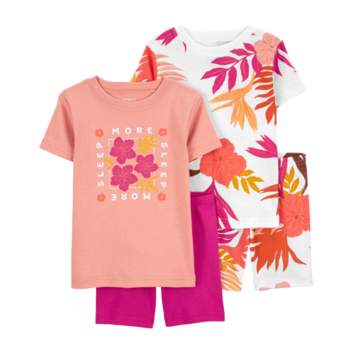Carters Pink, Orange Toddler 2-Pack Floral Pajamas Set