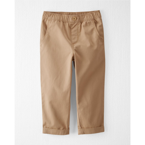 Carters Taupe Toddler Organic Cotton Twill Pants in Khaki