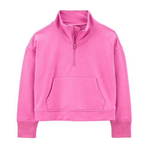 Carters Pink Kid Quarter Zip Pullover Made With LENZING ECOVERO