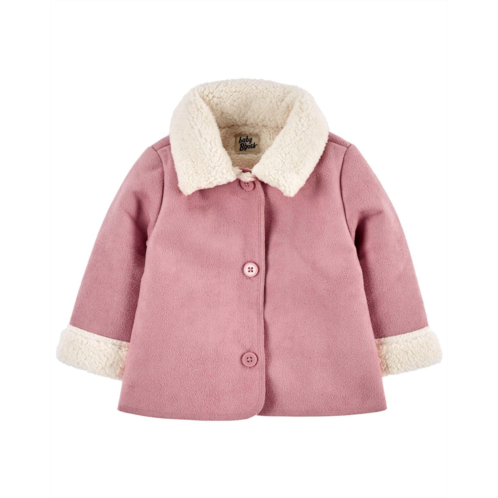 Oshkoshbgosh Pink Baby Sherpa Faux Suede Jacket | oshkosh.com