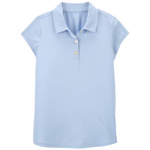 Carters Blue Kid Uniform Polo in Active Mesh