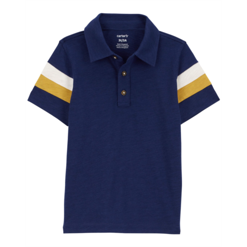 Carters Navy Toddler Striped Polo Shirt