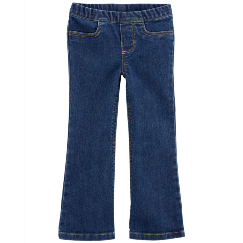 Carters Navy Toddler Flare Pull-On Denim Jeans