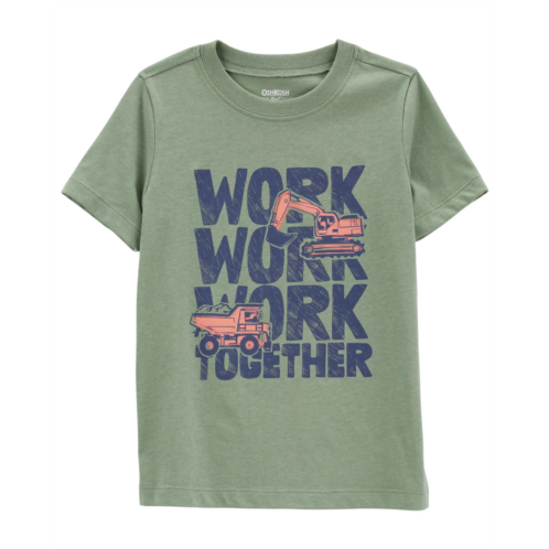 Carters Green Toddler Work Together Graphic Tee