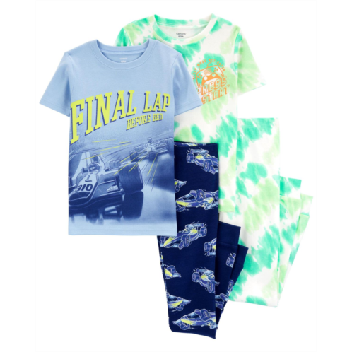 Carters Blue/Green Kid 4-Piece 100% Snug Fit Cotton Pajamas