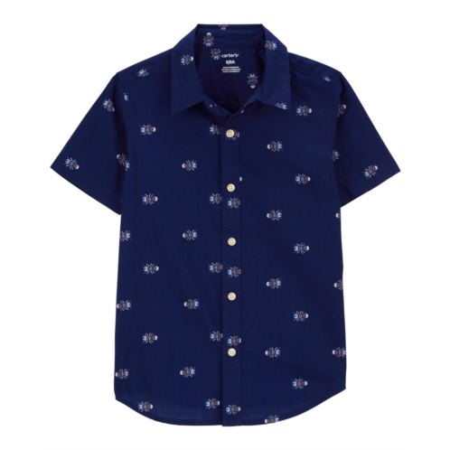Carters Navy Kid Button-Down Shirt