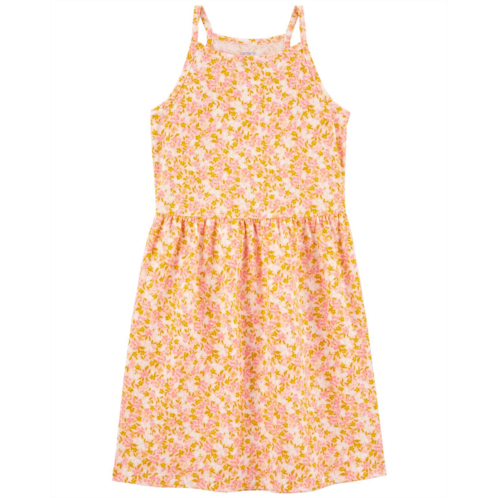 Carters Orange Kid Floral Tank Dress