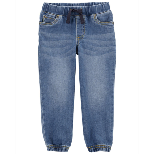 Carters Blue Baby Pull-On Knit Denim Pants