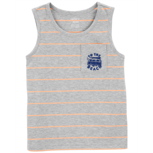 Carters Grey Baby Striped Tank