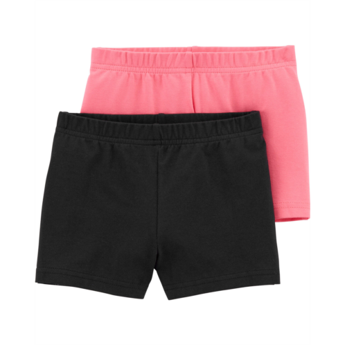 Carters Pink/Black Baby 2-Pack Tumbling Shorts