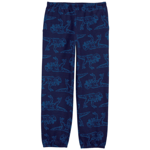 Carters Blue Kid Dinosaur French Terry Pajama Bottoms