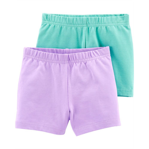 Carters Mint/Purple Baby 2-Pack Tumbling Shorts