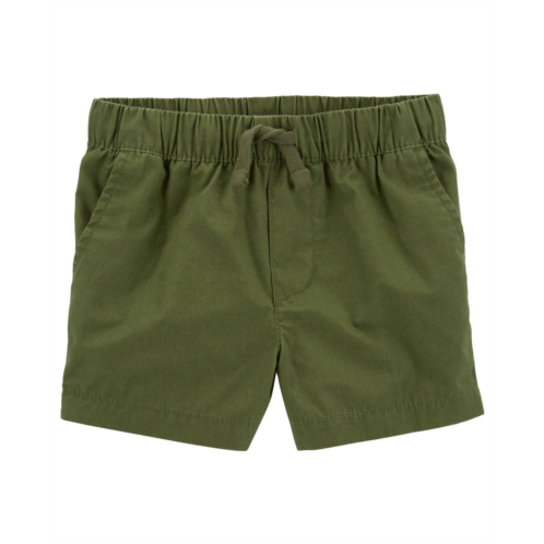 Carters Green Toddler Pull-On Poplin Shorts