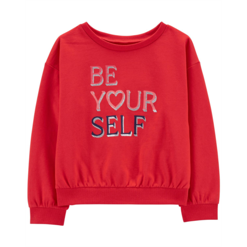 Carters Red Kid Long-Sleeve Be Yourself Crewneck