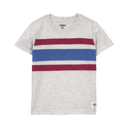 Carters Grey Baby Striped Pieced Tee