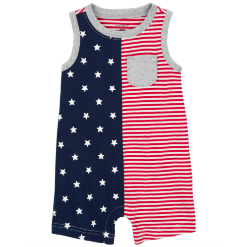 Carters Red/White/Heather Baby 4th Of July Romper