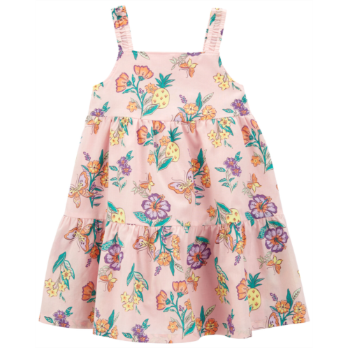 Carters Pink Toddler Floral Lawn Dress