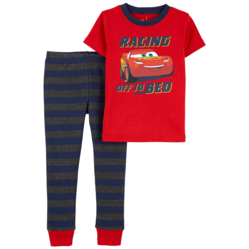 Carters Red Toddler 2-Piece Cars 100% Snug Fit Cotton Pajamas