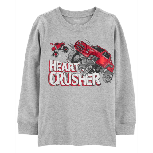 Carters Grey Kid Valentines Day Crusher Graphic Tee