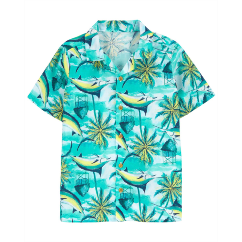 Carters Multi Kid Tropical Button-Front Shirt